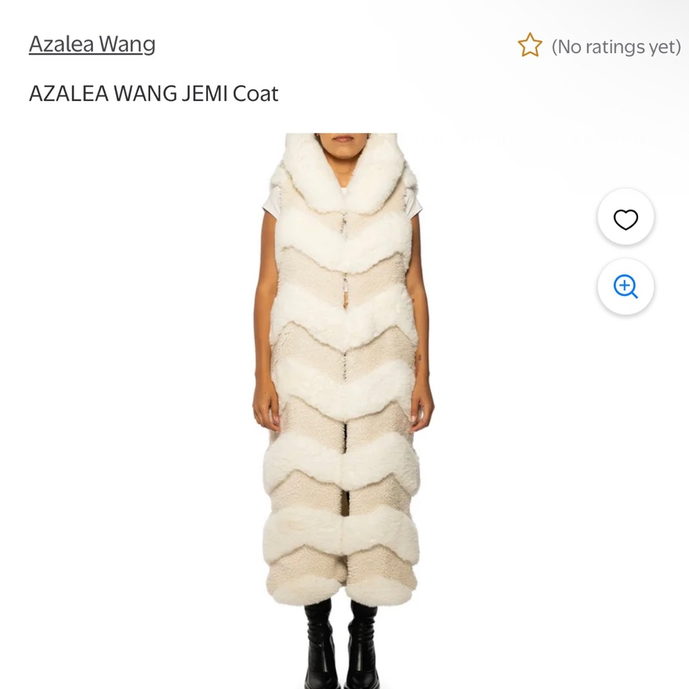 AZALEA WANG FULL LENGTH FUR COAT NWT